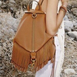 Rebecca Minkoff Julian Fringe Leather Backpack